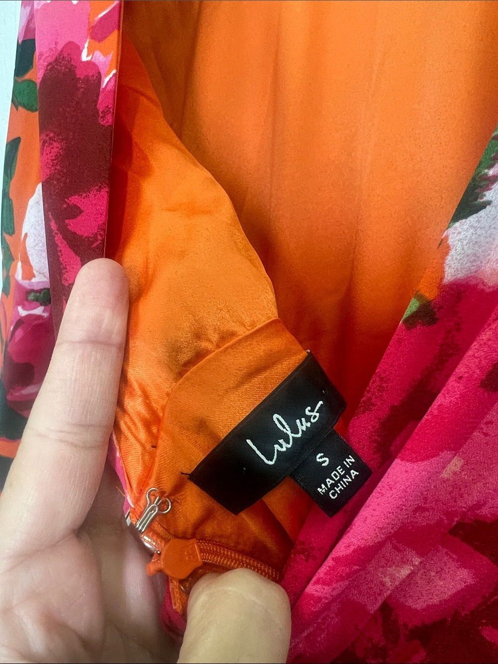Lulus - Sweetest Song Orange Floral Backless Long Sleeve Romper Size Small - Picture 10 of 11